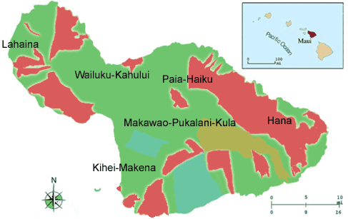 Island of Maui State Lands Map